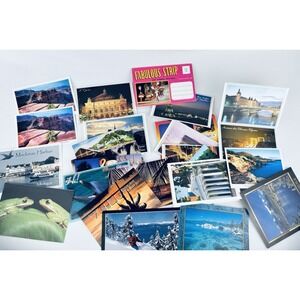 Vintage Postcards Lot of 36‎ Unused Paris Notre Dame Las Vegas AZ MI & More